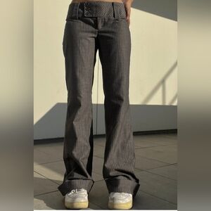 Vintage early 2000’s “Spacegirlz” brand low-rise gray flared trousers Tall Sz 15